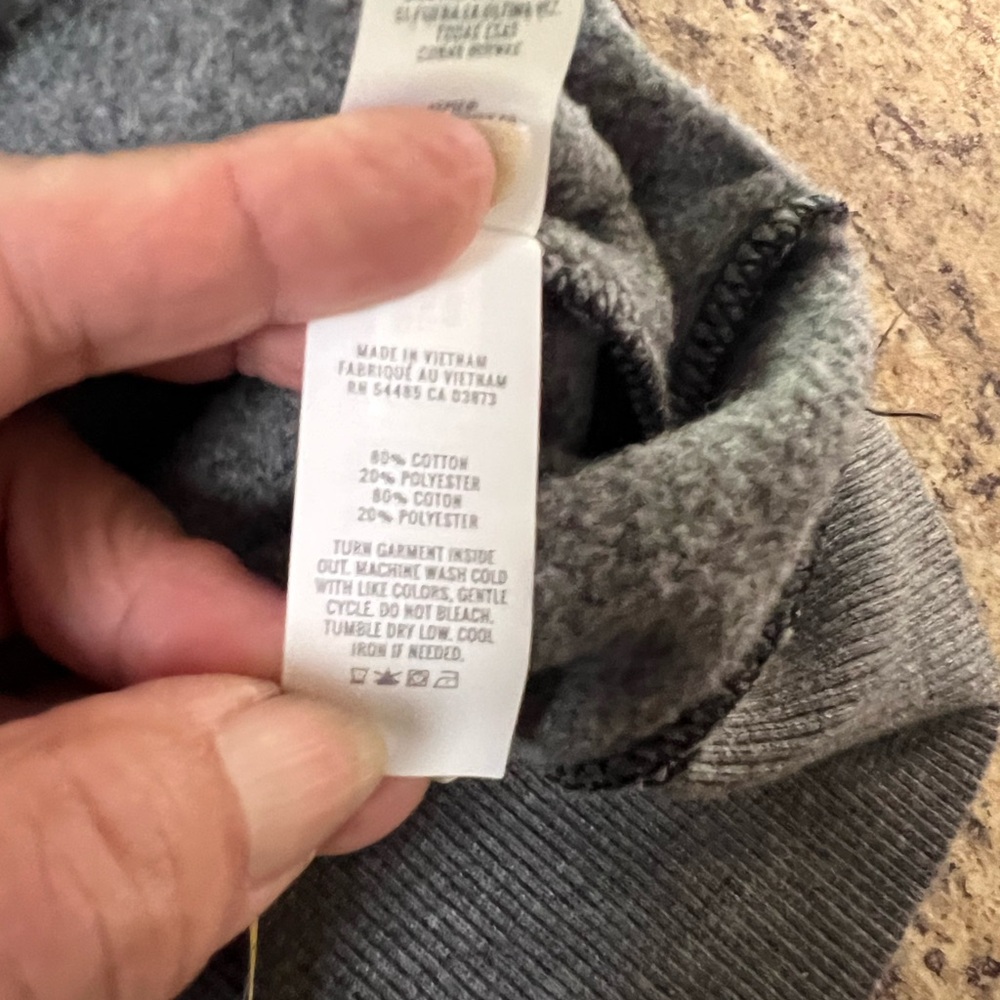 American Eagles Aerie Charcoal Crewneck terry sweatshirt Sweater - Picture 12 of 12